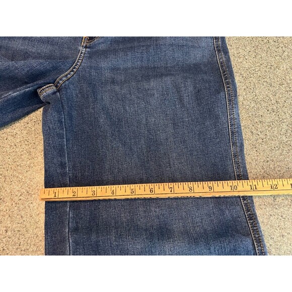 Talbots Flawless High Waist Wide Leg Cropped Jeans Size 10 Side Buttons - Picture 9 of 13
